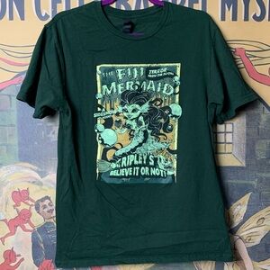 Ripely’s Believe It Or Not! Mermaid Gildan Dark Green Graphic T-Shirt